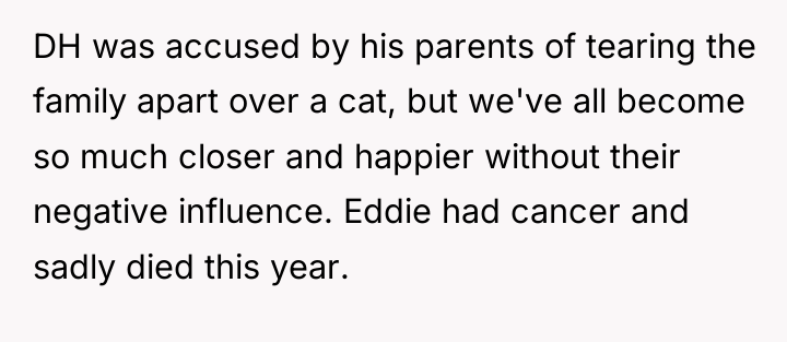 DH was accused by his parents of tearing the family...