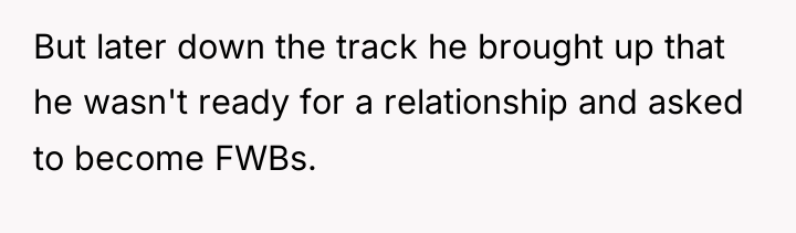 But later down the track he brought up that he...