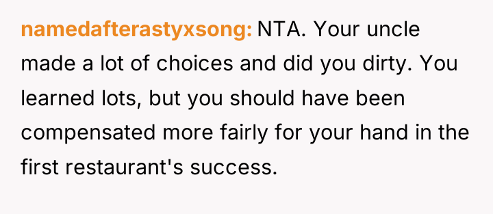 namedafterastyxsong NTA. Your uncle made a lot of choices and...