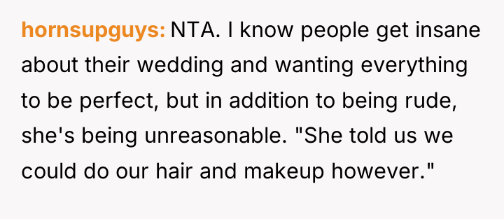 hornsupguys NTA. I know people get insane about their wedding...