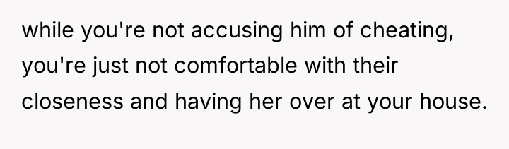 while you're not accusing him of cheating, you're just not...