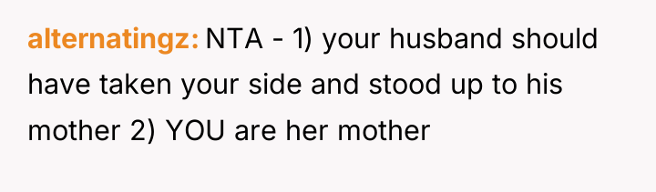 alternatingz NTA - 1) your husband should have taken your...