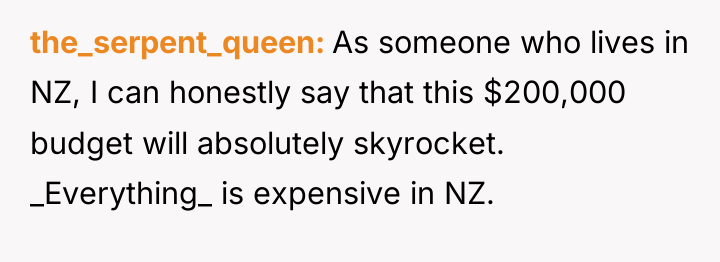 the_serpent_queen As someone who lives in NZ, I can honestly...