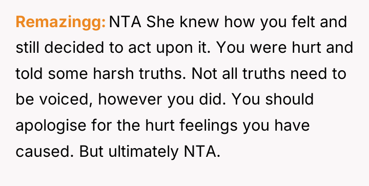 Remazingg NTA She knew how you felt and still decided...