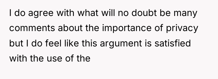 I do agree with what will no doubt be many...