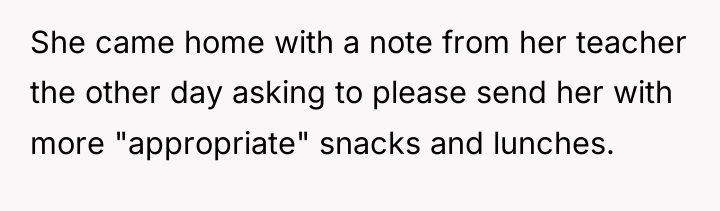 She came home with a note from her teacher the...
