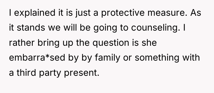 I explained it is just a protective measure. As it...