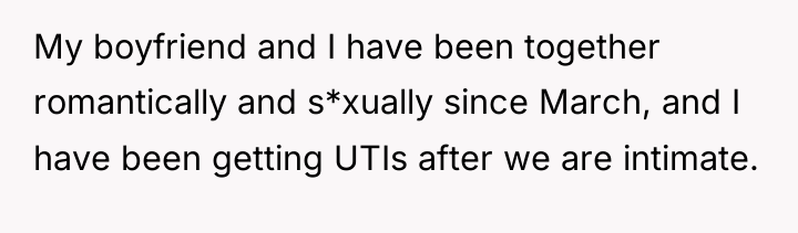 My boyfriend and I have been together romantically and s*xually...