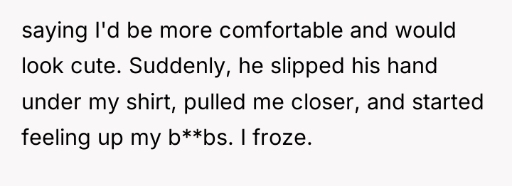 saying I'd be more comfortable and would look cute. Suddenly,...