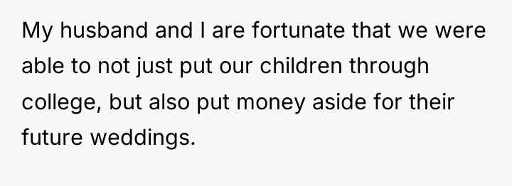 My husband and I are fortunate that we were able...