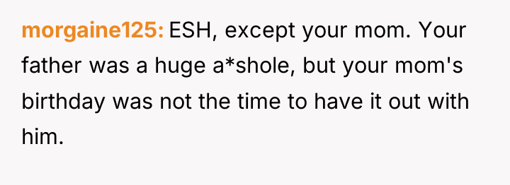 morgaine125 ESH, except your mom. Your father was a huge...
