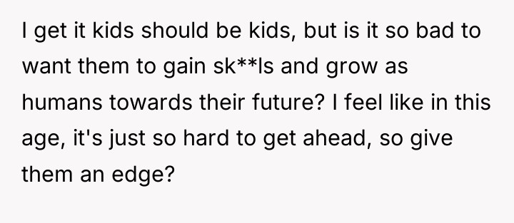 I get it kids should be kids, but is it...