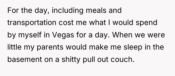 For the day, including meals and transportation cost me what...