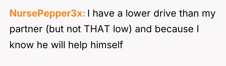 NursePepper3x I have a lower drive than my partner (but...