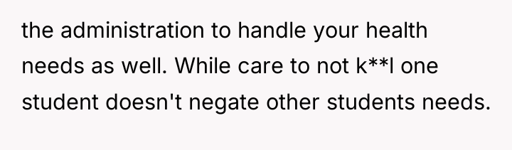 the administration to handle your health needs as well. While...