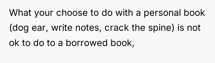 What your choose to do with a personal book (dog...
