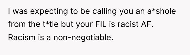 I was expecting to be calling you an a*shole from...