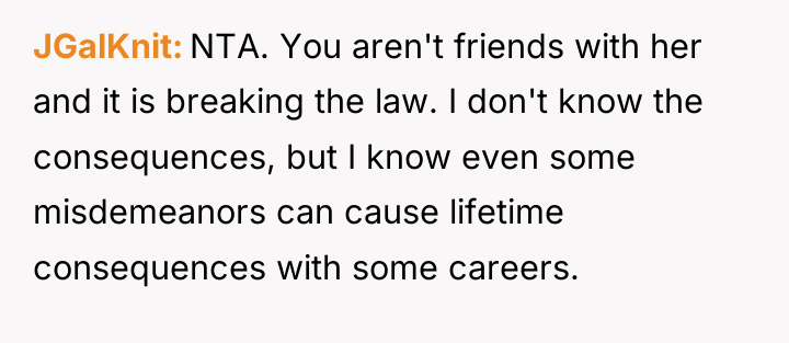 JGalKnit NTA. You aren't friends with her and it is...