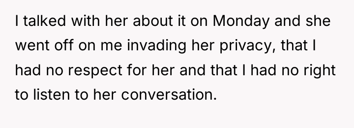 I talked with her about it on Monday and she...