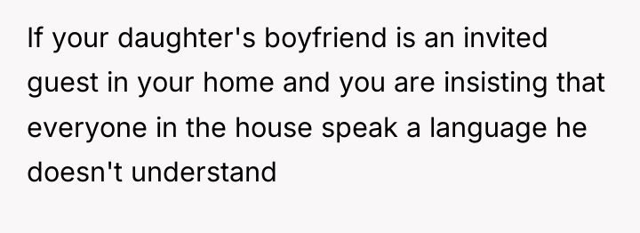 If your daughter's boyfriend is an invited guest in your...