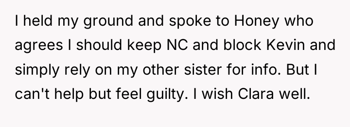 I held my ground and spoke to Honey who agrees...
