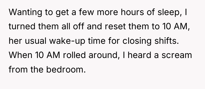 Wanting to get a few more hours of sleep, I...