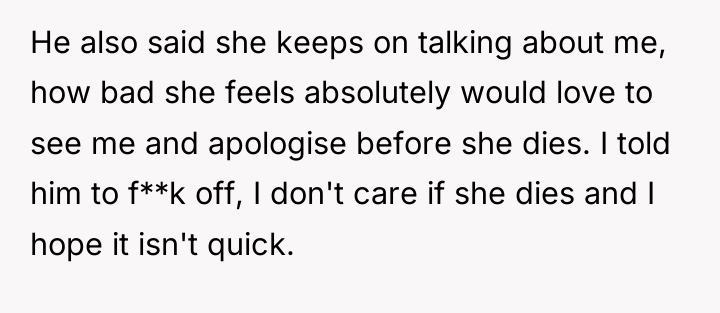 He also said she keeps on talking about me, how...