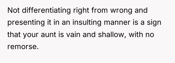 Not differentiating right from wrong and presenting it in an...