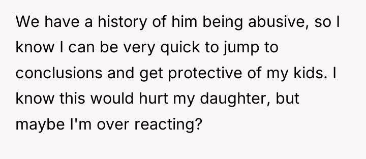 We have a history of him being abusive, so I...