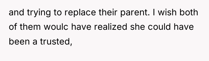 and trying to replace their parent. I wish both of...