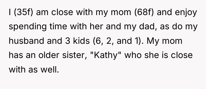 I (35f) am close with my mom (68f) and enjoy...