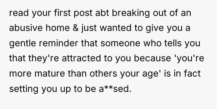 read your first post abt breaking out of an abusive...