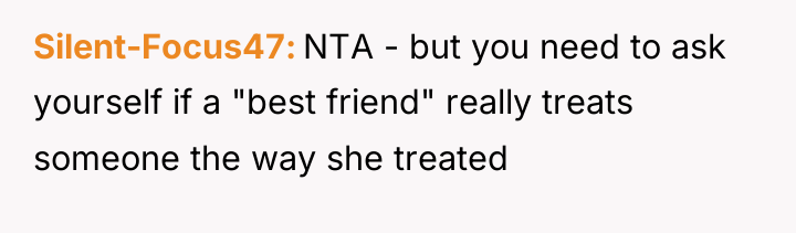 Silent-Focus47 NTA - but you need to ask yourself if...