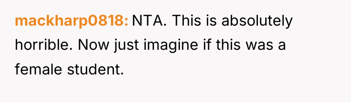 mackharp0818 NTA. This is absolutely horrible. Now just imagine if...
