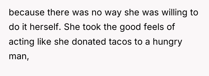 because there was no way she was willing to do...