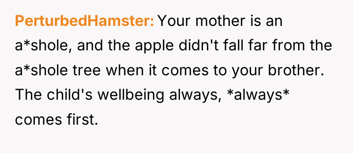 PerturbedHamster Your mother is an a*shole, and the apple didn't...