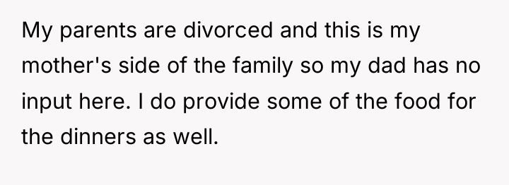 My parents are divorced and this is my mother's side...