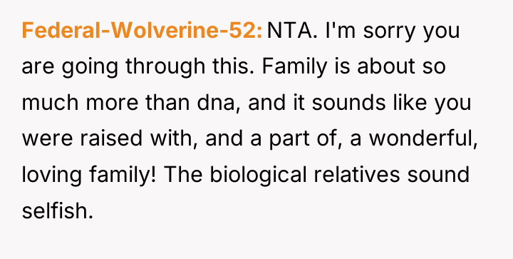 Federal-Wolverine-52 NTA. I'm sorry you are going through this. Family...