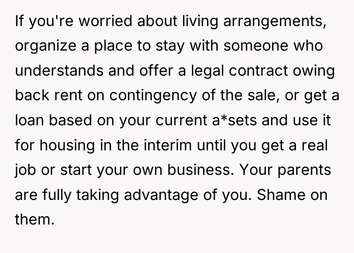 If you're worried about living arrangements, organize a place to...
