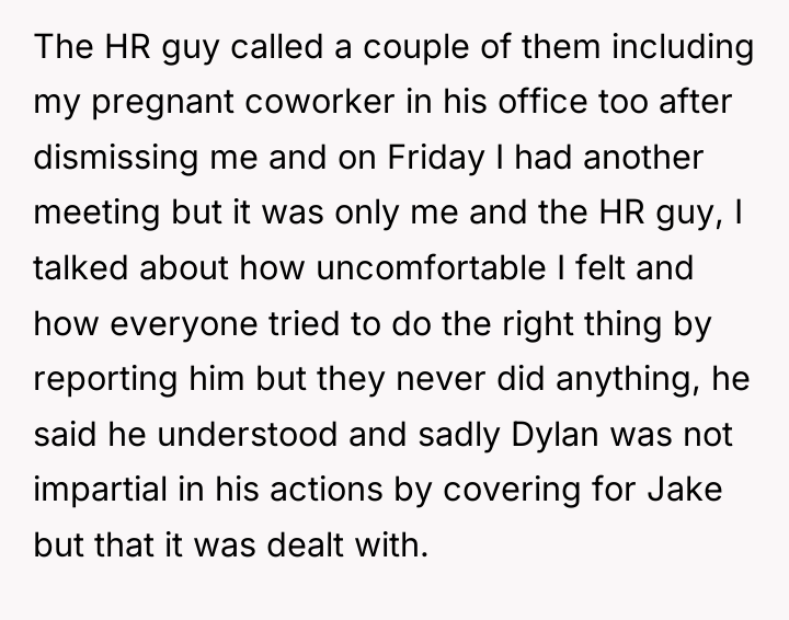The HR guy called a couple of them including my...