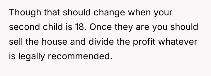 Though that should change when your second child is 18....