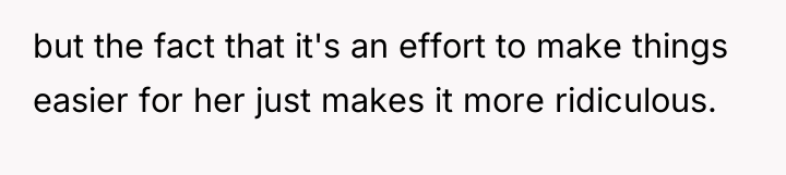 but the fact that it's an effort to make things...