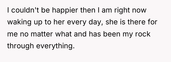 I couldn't be happier then I am right now waking...