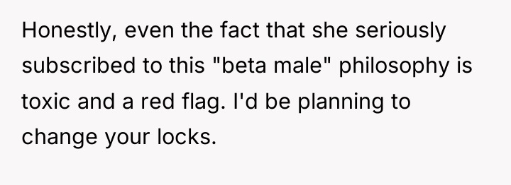 Honestly, even the fact that she seriously subscribed to this...