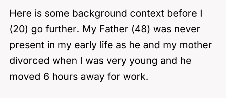 Here is some background context before I (20) go further....
