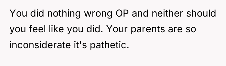 You did nothing wrong OP and neither should you feel...