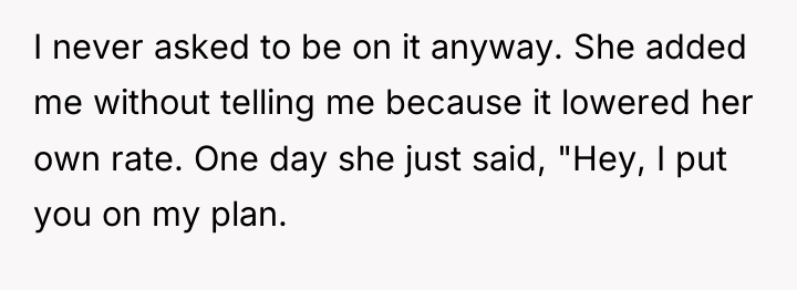 I never asked to be on it anyway. She added...