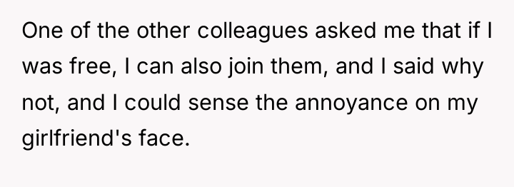 One of the other colleagues asked me that if I...