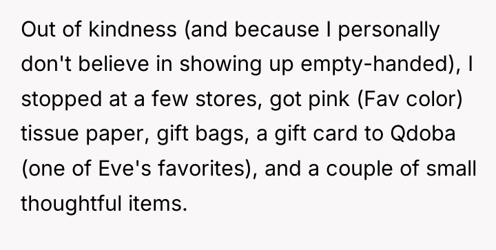 Out of kindness (and because I personally don't believe in...