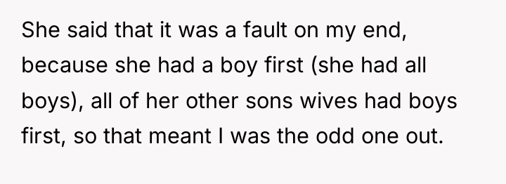 She said that it was a fault on my end,...